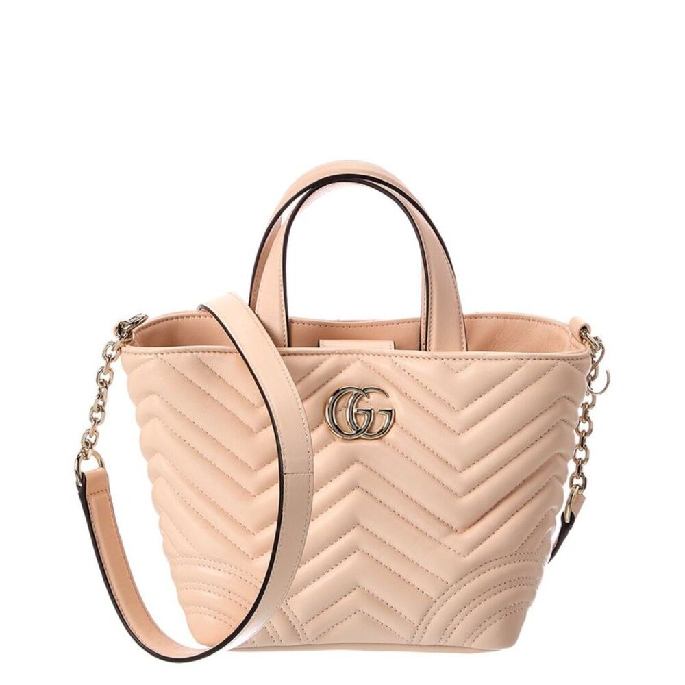 Gucci Gg Marmont Mini Leather Tote, Pink